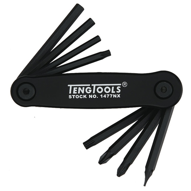 Teng Tools 8 Piece Retractable Assorted Key Set – 1477NX