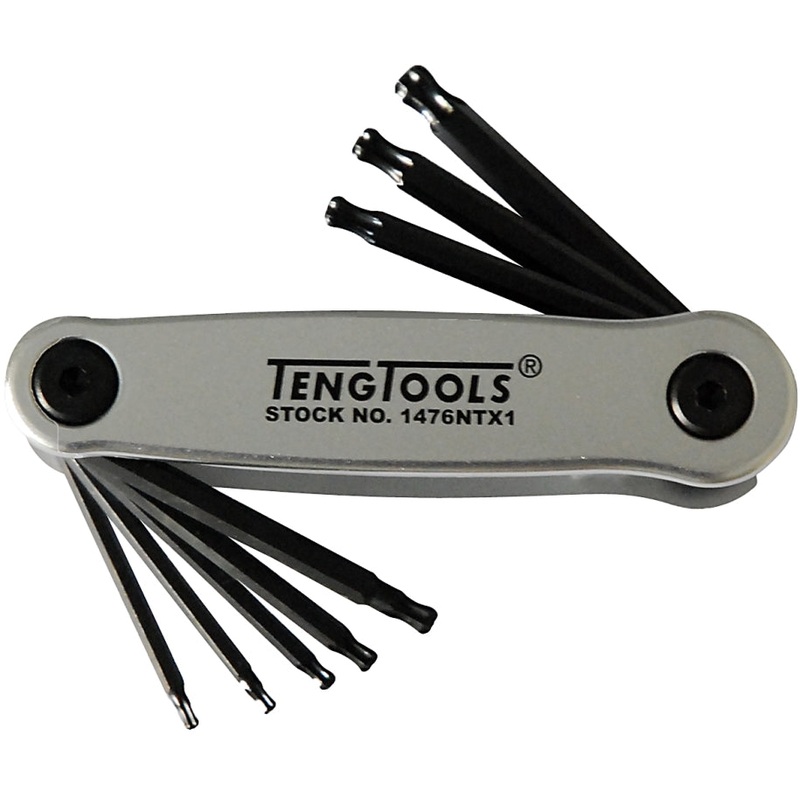 Teng Tools 8 Piece Retractable Ball Point TX Key Set – 1476NTX1