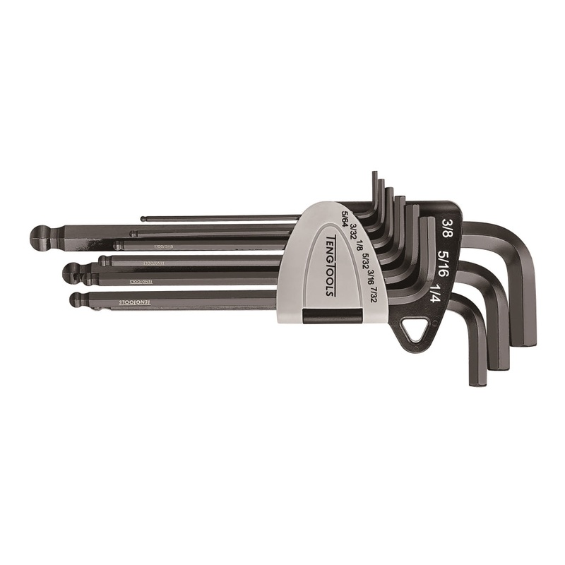 Teng Tools 9 Piece AF Hex Key Set – 1499AF