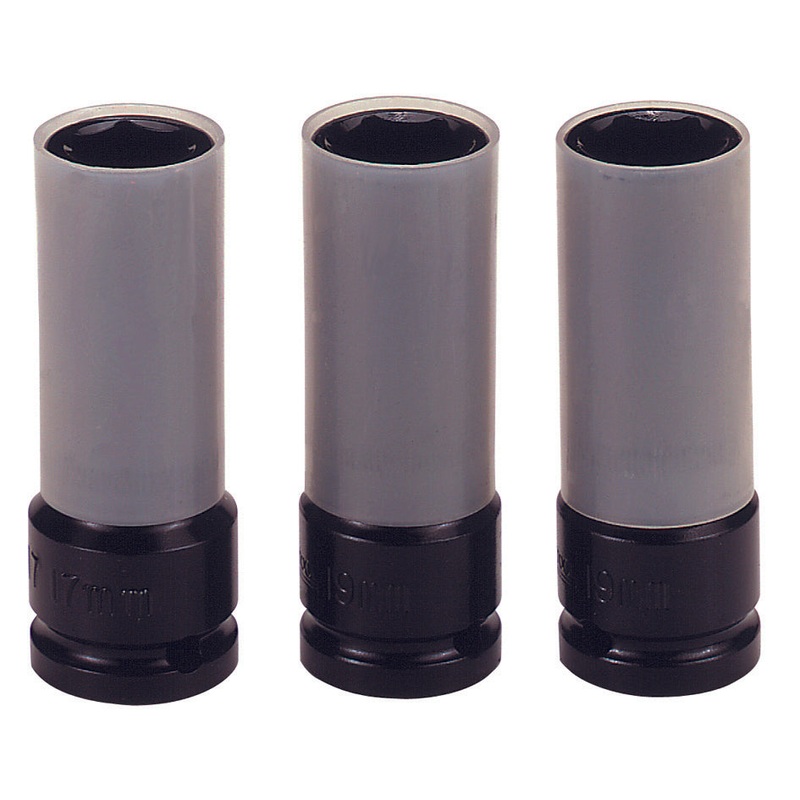 Teng Tools 1/2 Drive 17, 19 & 21MM 6 Point Deep Metric Wheel Nut Impact Sockets – 9203N