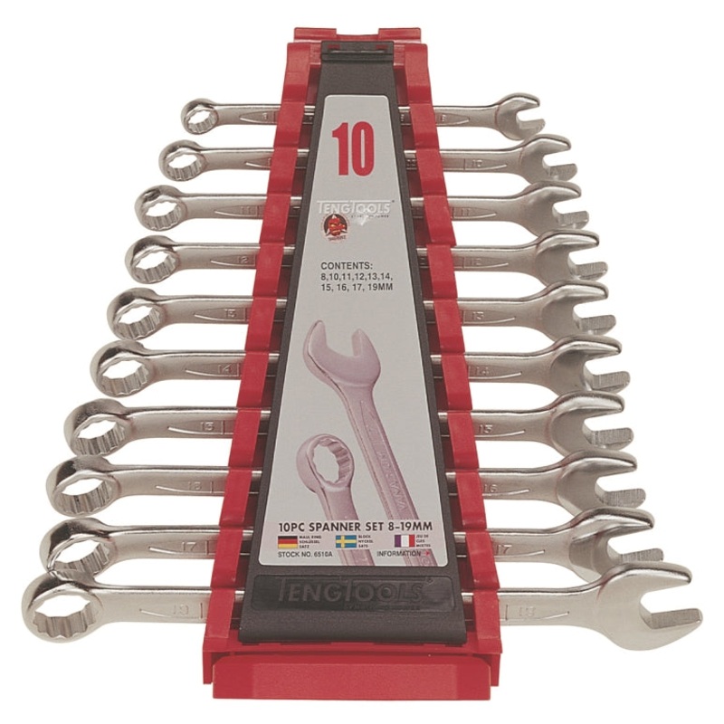 Teng Tools 10 Piece Metric Combination Spanner Set – 6510A