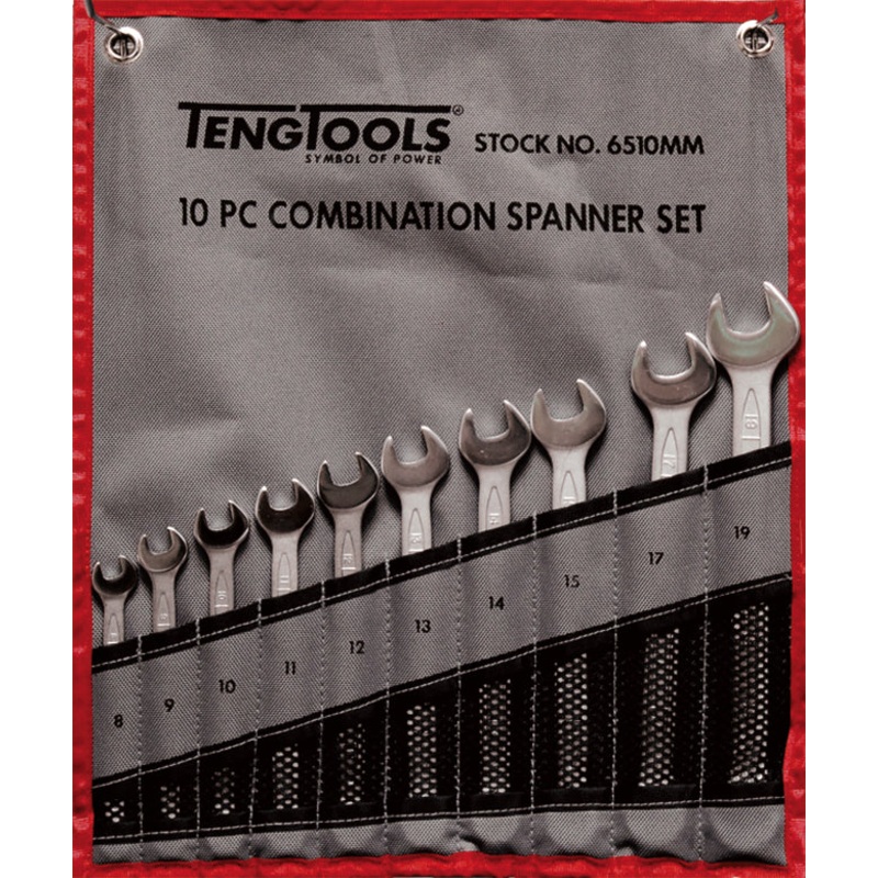 Teng Tools 10 Piece Metric Combination Spanner Set – 6510MM