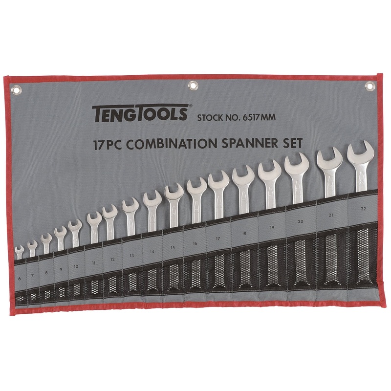 Teng Tools 17 Piece Metric Combination Spanner Set – 6517MM