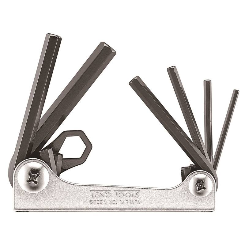 Teng Tools 6 Piece AF Retractable Hex Key Set – 1471AFA