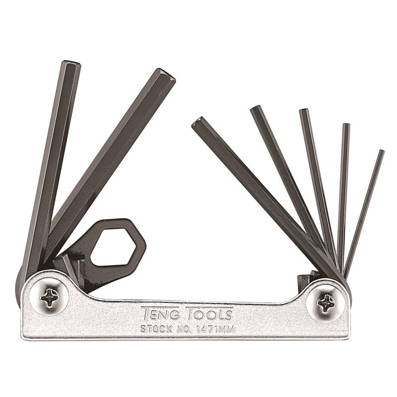 Teng Tools 7 Piece Metric Retractable Hex Key Set – 1471MM