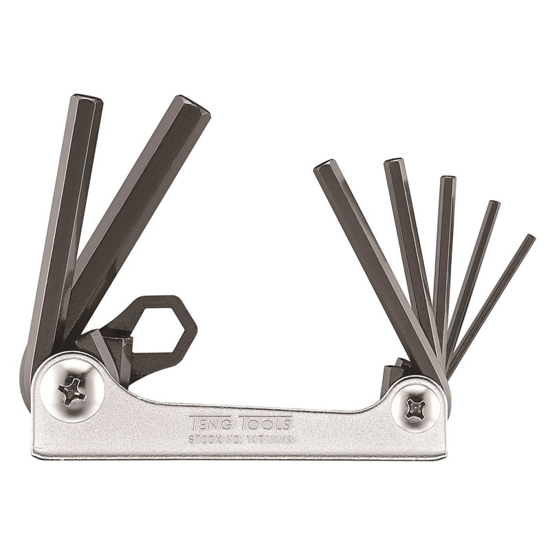 Teng Tools 7 Piece Metric Retractable Hex Key Set – 1471MMA