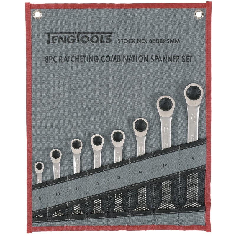 Teng Tools 8 Piece Ratcheting Combination Spanner Set – 6508RSMM