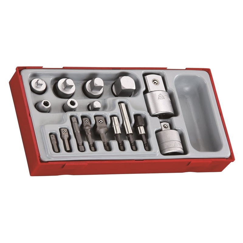 Teng Tools 17 Piece Mixed Drive Socket & Bit Adaptor Set – TTADP17