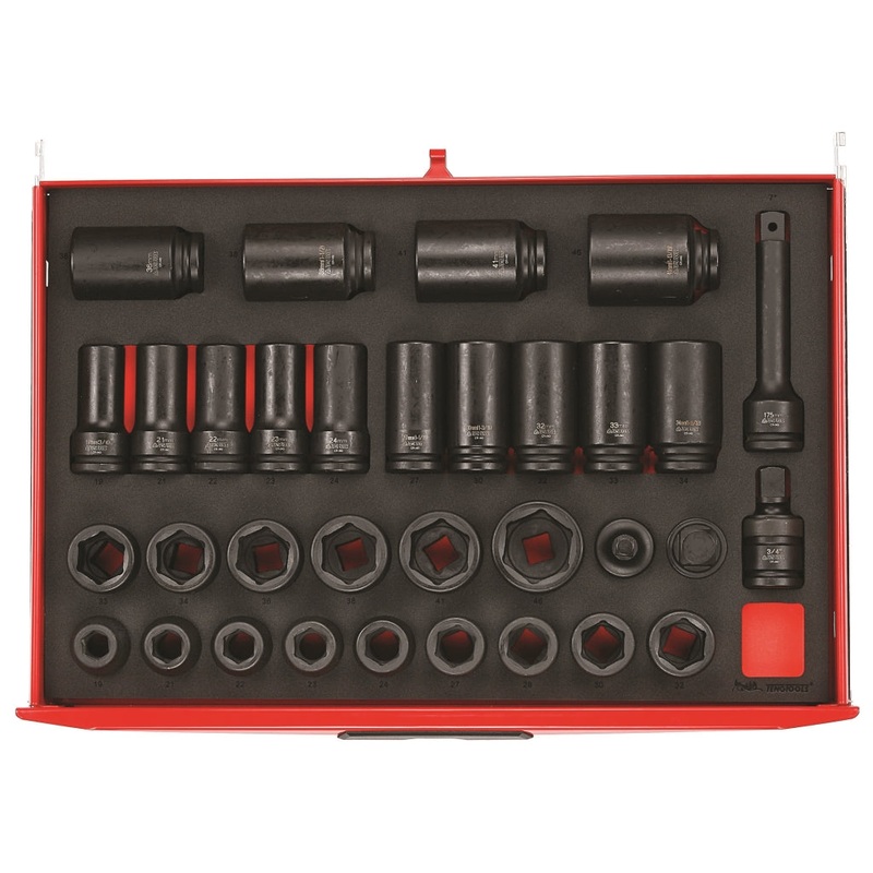 Teng Tools 33 Piece 3/4 Drive EVA Impact Socket Set – TTEISK33