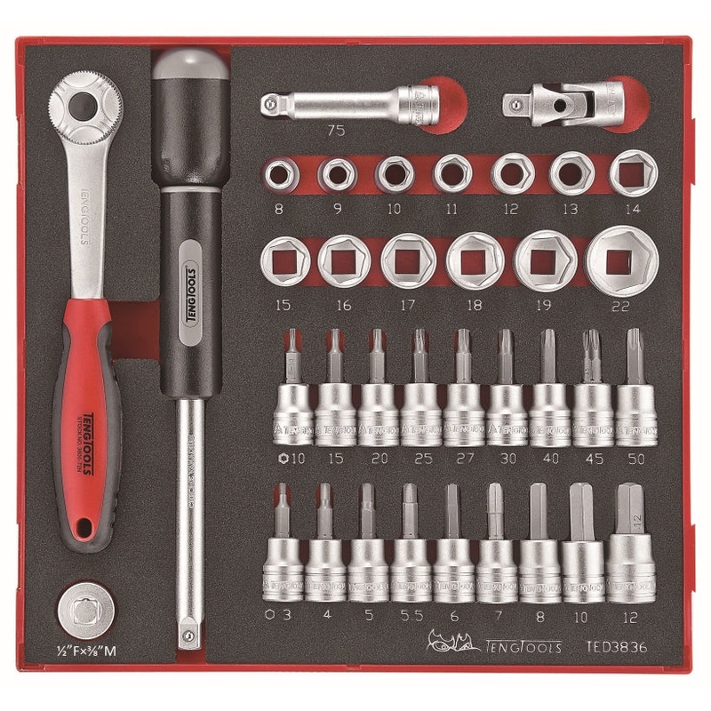 Teng Tools 36 Piece 3/8 Drive EVA Socket Set – TED3836