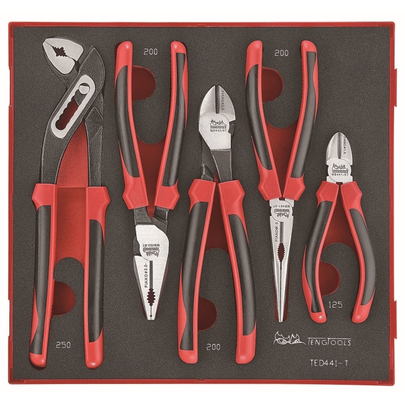 Teng Tools 5 Piece EVA Plier Set – TED441-T