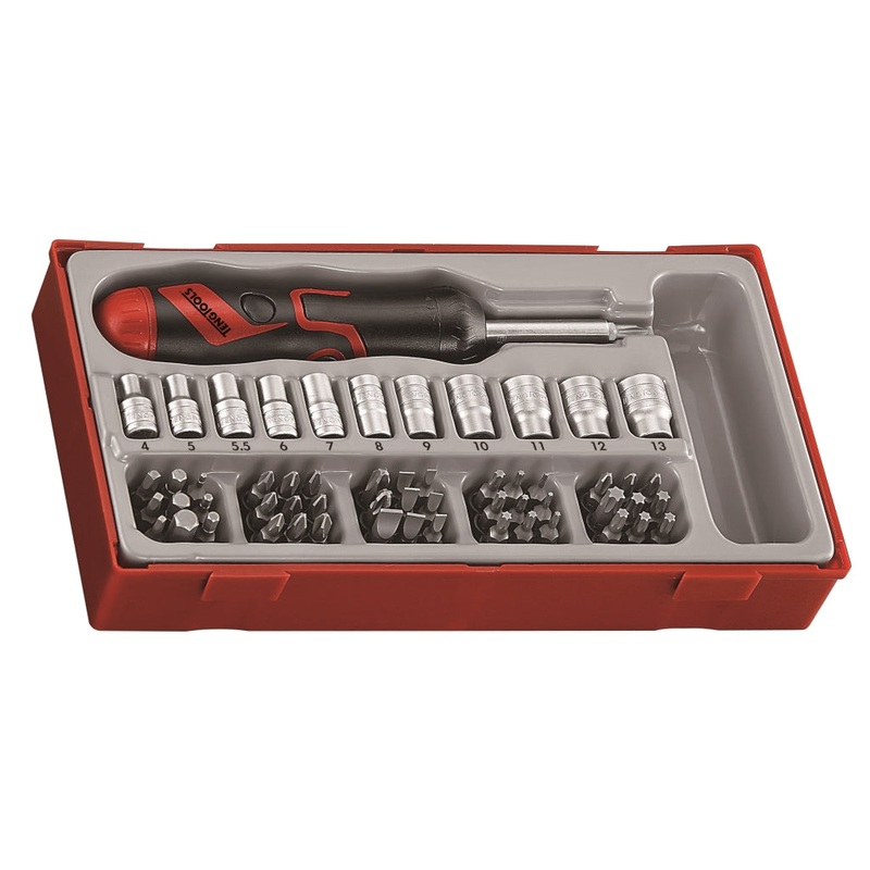 Teng Tools 64 Piece Angled Ratcheting Bits Driver Set – TTMDRT64