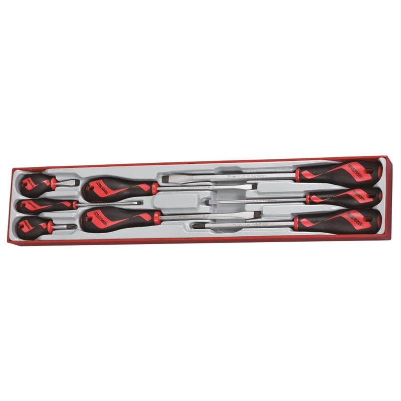 Teng Tools 8 Piece Flat/Regular/PH Type Screwdriver Set – TTX918N