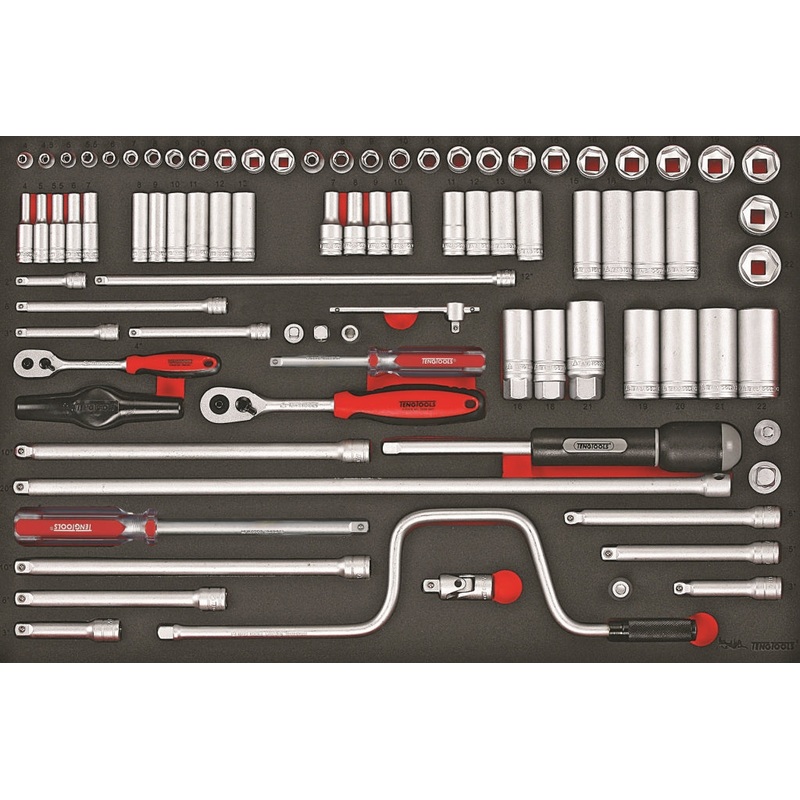 Teng Tools 86 Piece 1/4 & 3/8 Drive EVA Socket Set – TTESK86