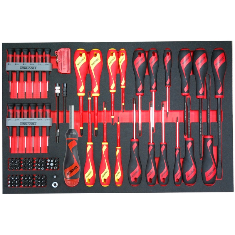 Teng Tools 98 Piece 2 Colour EVA Screwdriver & Bit Driver Set – TTEMD98N