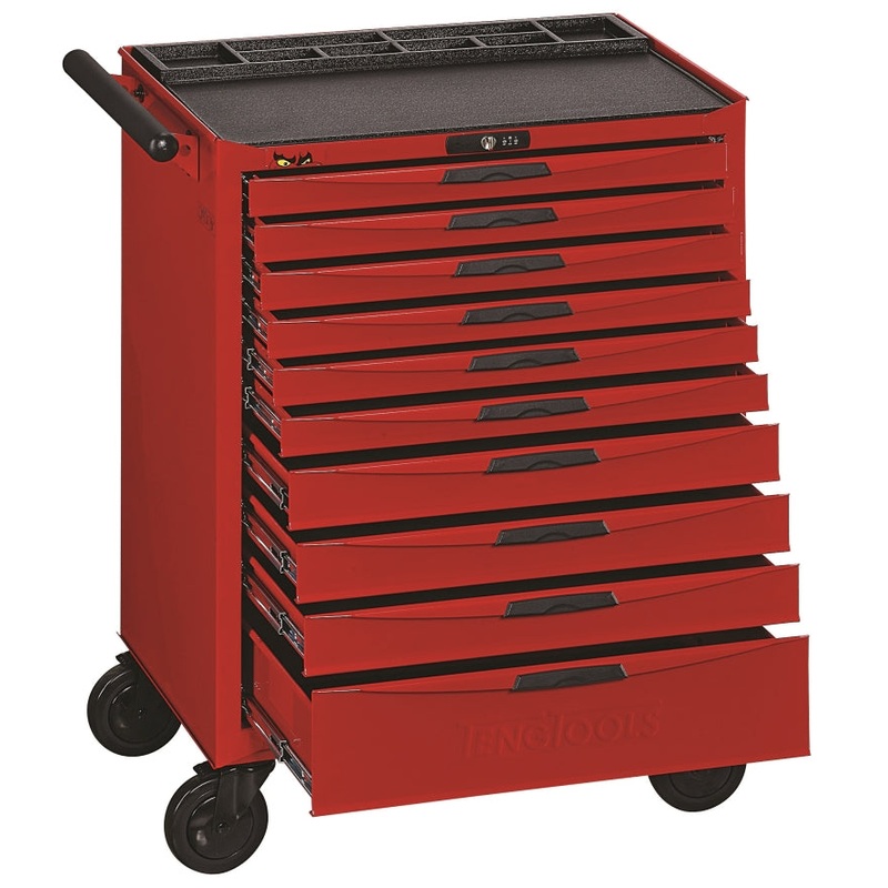 Teng Tools 10 Drawer 8 Series Roller Cabinet With Ball Bearing Slides – TCW810N