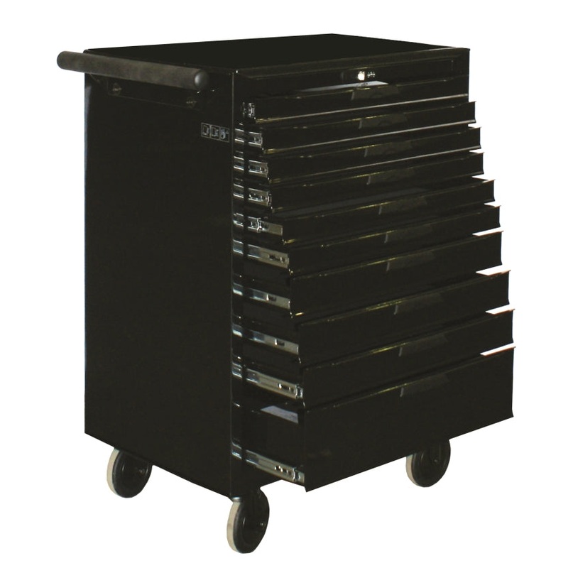 Teng Tools 10 Drawer Black Roller Cabinet With Ball Bearing Slides – TCW810NBK