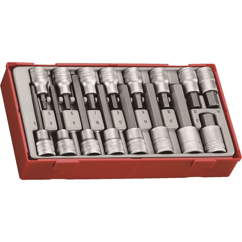Teng Tools 16 Piece 1/2 Drive Hex Bit Socket Set – TTHEX16