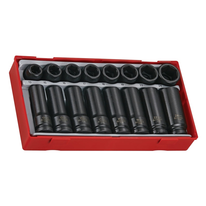 Teng Tools 16 Piece 1/2 Drive Impact Socket Set – TT9120D