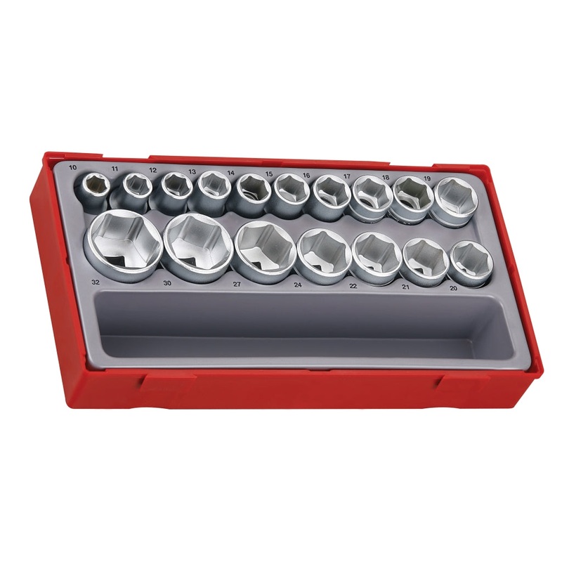Teng Tools 17 Piece 1/2 Drive 6 Point Socket Set – TT1217-6