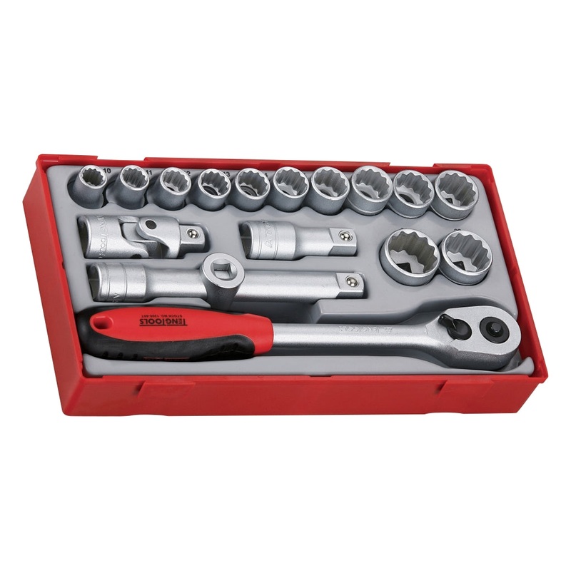 Teng Tools 18 Piece 1/2 Drive 12 Point Socket Set – TT1218