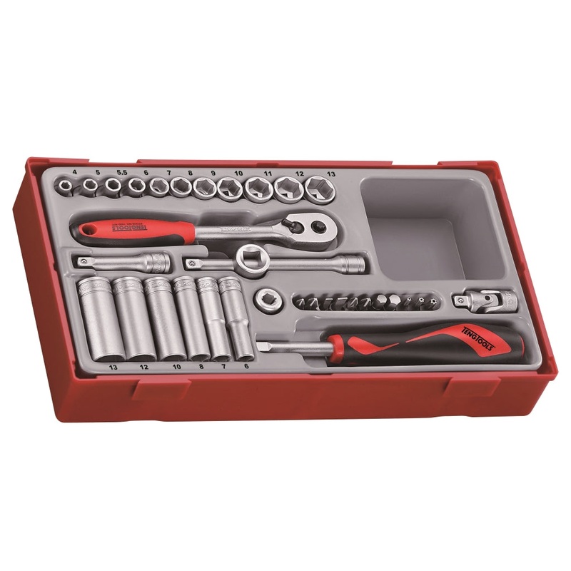 Teng Tools 35 Piece 1/4 Drive Socket Set – TT1435