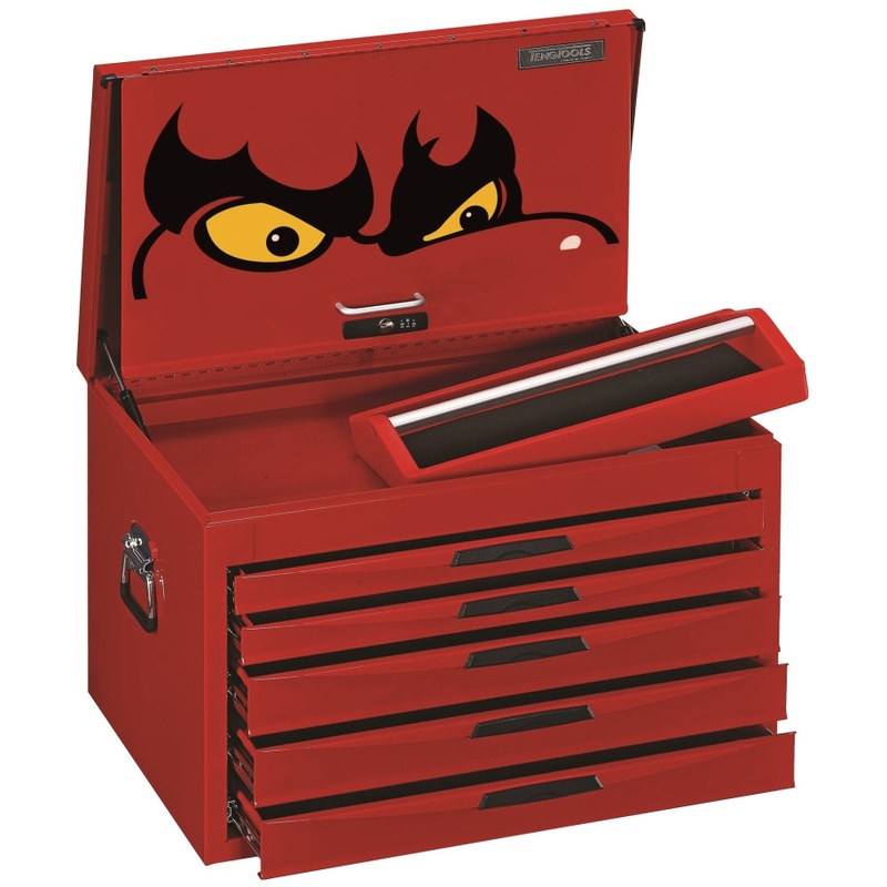 Teng Tools 5 Drawer 8 Series Deep Drawer Top Box With Ball Bearing Slides – TC805NFX