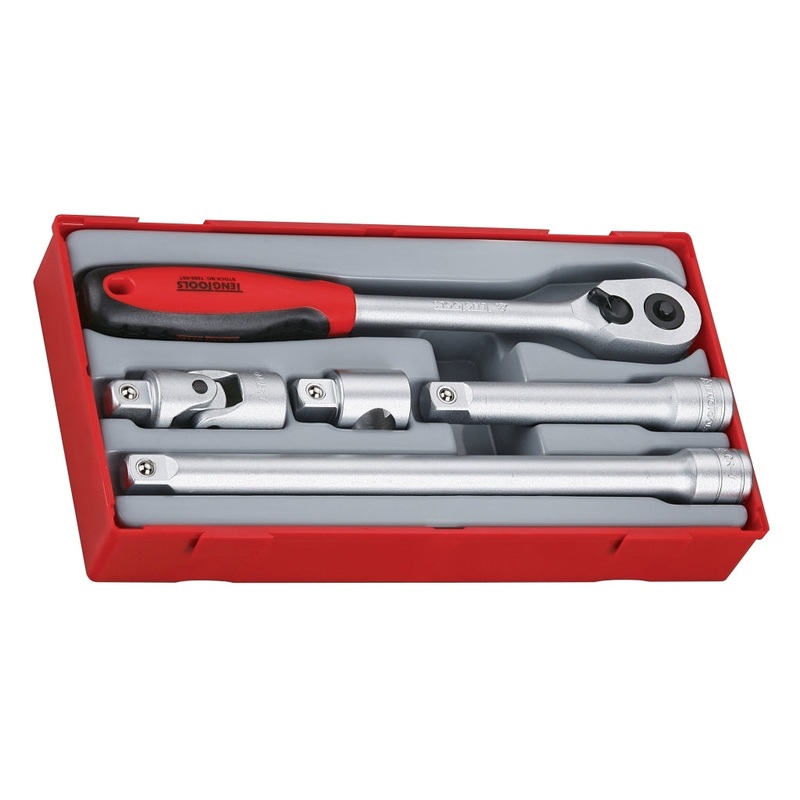 Teng Tools 5 Piece 1/2 Drive Ratchet & Accessories Set – TT1205