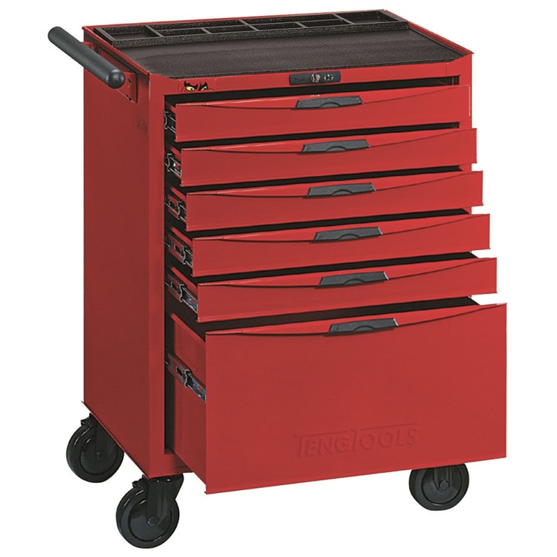 Teng Tools 6 Drawer 8 Series Roller Cabinet With Ball Bearing Slides & Combination Lock – TCW806N1