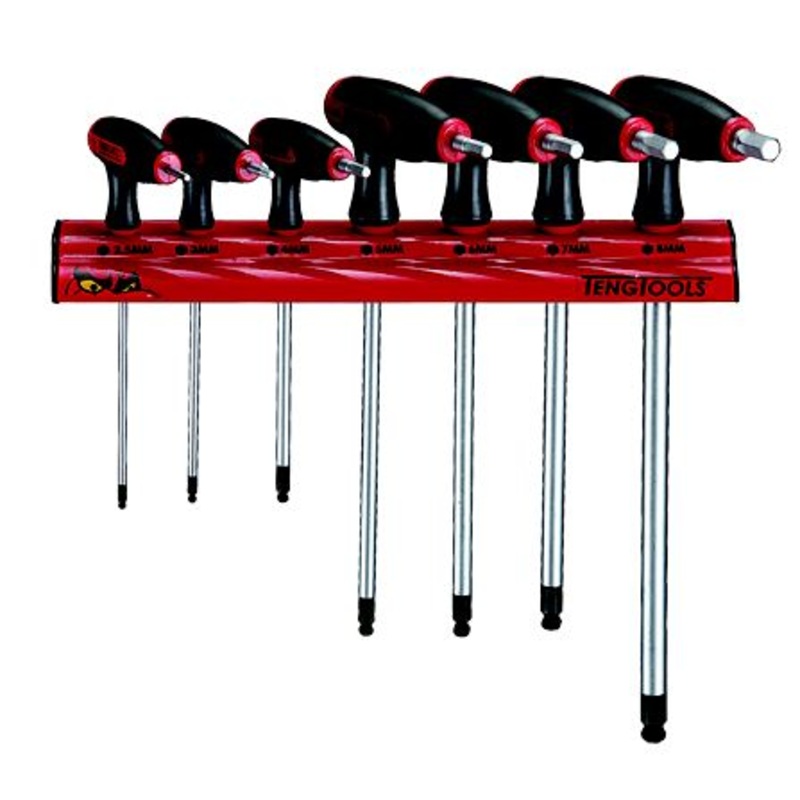 Teng Tools 7 Piece AF T Handle Hex Key Wall Rack – WRHEX07AF