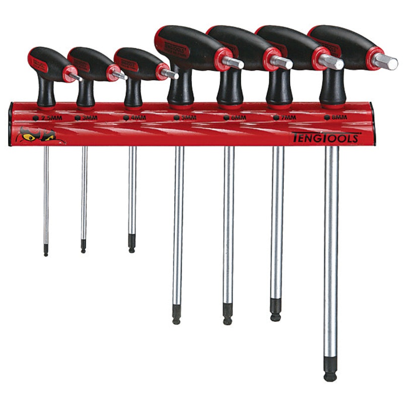 Teng Tools 7 Piece Metric T Handle Hex Key Wall Rack – WRHEX07