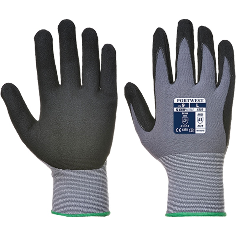 Dermiflex Glove – A350BKRL|Black|Large|Medium|Small|XL|XXL|R