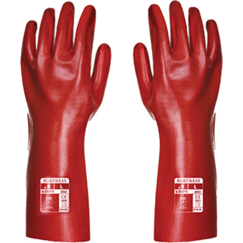 PVC Gauntlet 35cm – A435RERXL|Red|XL|R