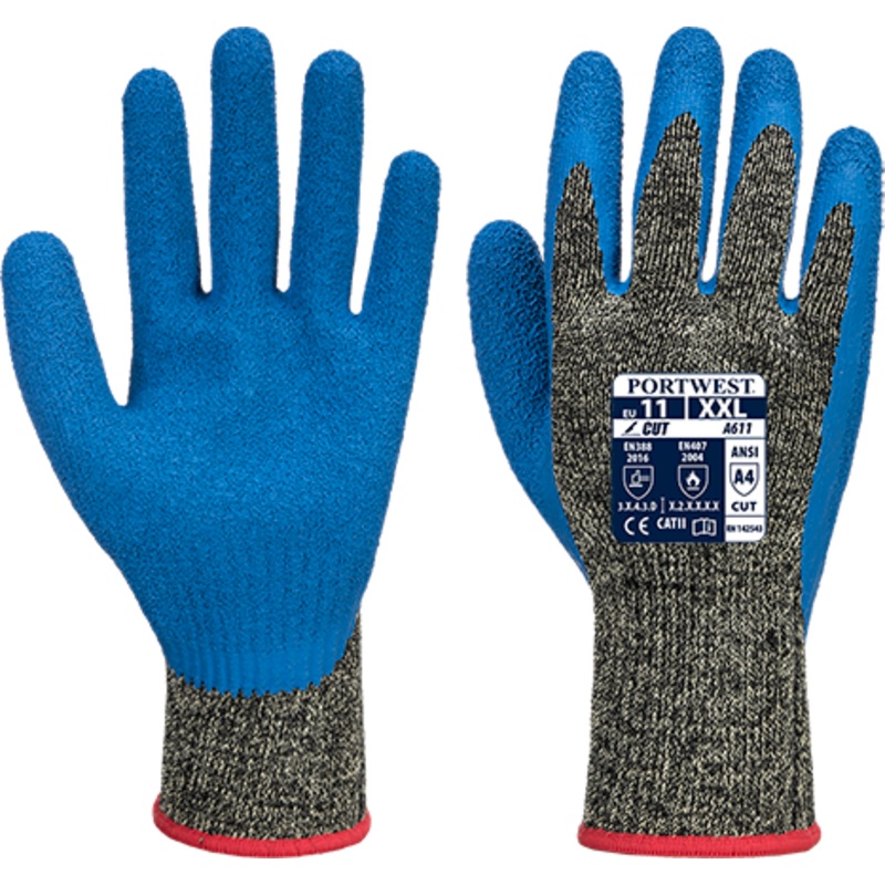 Aramid HR Cut Latex Glove – A611K4RL