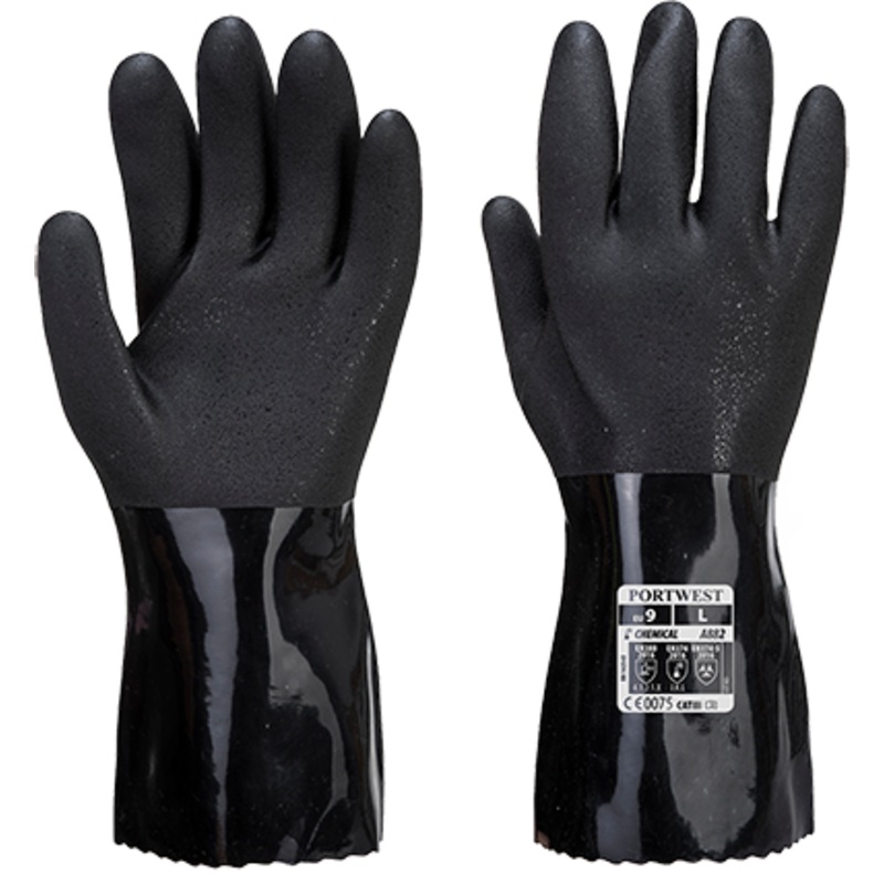 ESD PVC Chem Gauntlet – A882BKRL