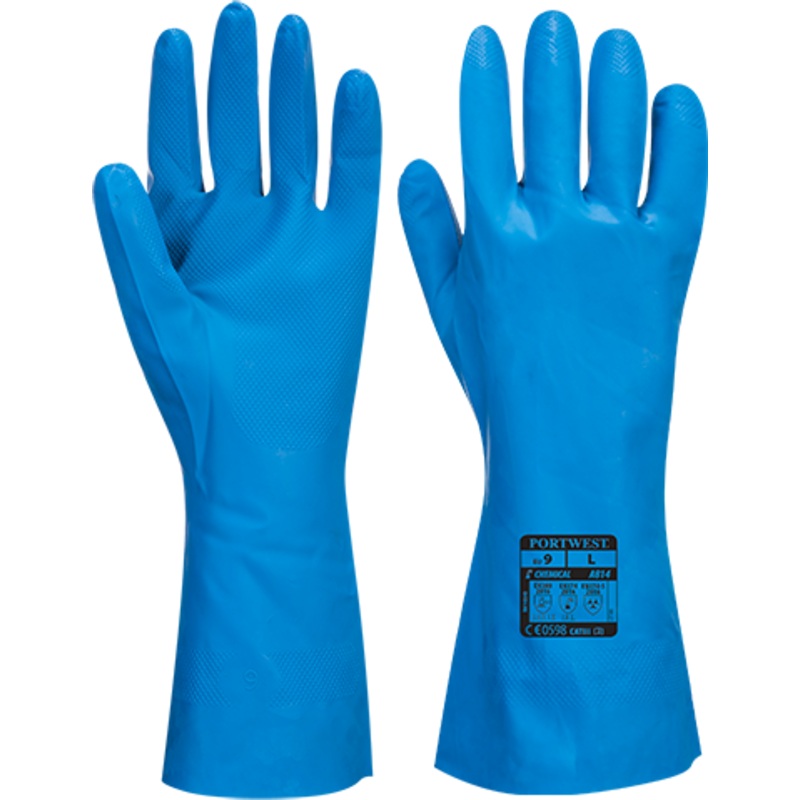 Food-Approved Nitrile Gauntlet – A814BLUL
