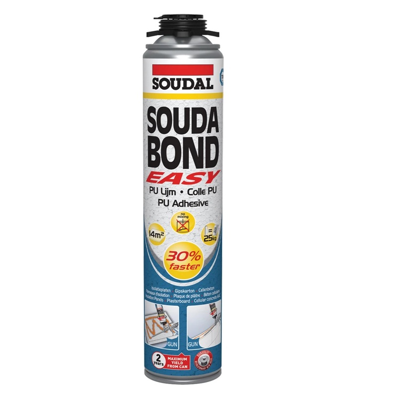 Soudal Soudabond Easy PU Adhesive Low Expanding Foam  750ML Gun Grade