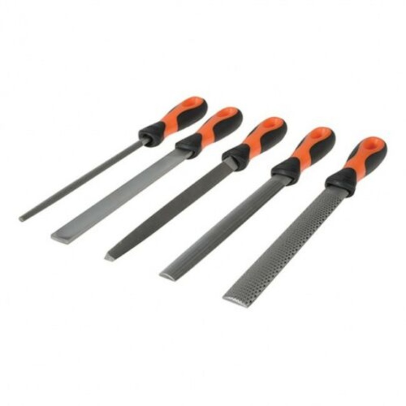Bahco 10 File Set 5 Piece Ergo Handle 1-477-10-2-2
