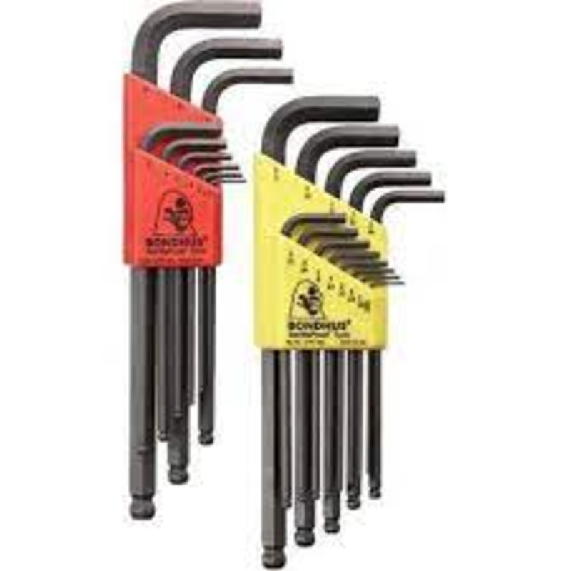 Bondus BLX22 Hex Key Set Metric / Imperial 1.5mm-10mm & 0.05-3/8 Ball End