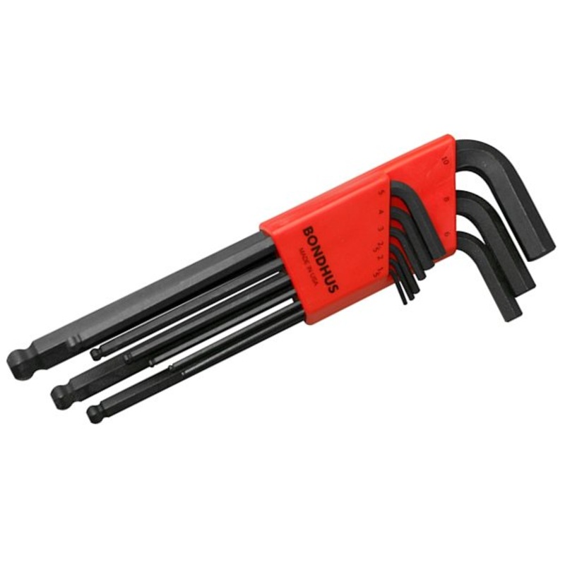 Bondus BLX9M 9pc Hex Key Set Metric 1.5mm-10mm Ball End