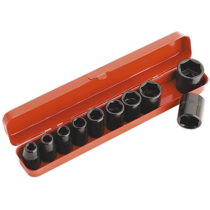 Sealey AK56/11m 10pc Metric Impact Socket Set 1/2 Drive