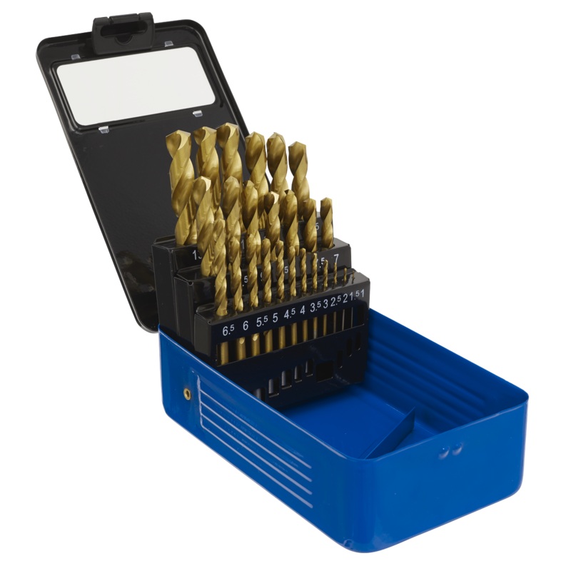 Sealey HSS Fully Ground Drill Bit Set 25pc 1-13mm Metric