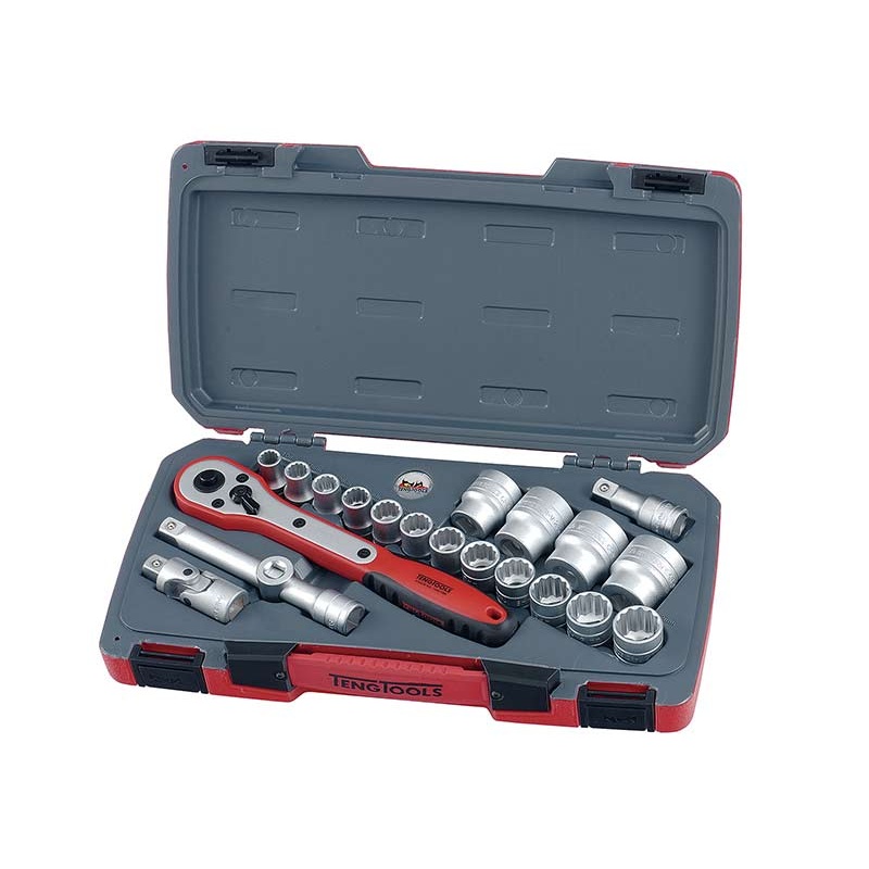 Teng T1221 21 piece 1/2In Drive Metric Socket Set