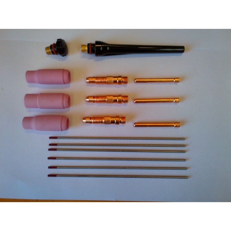 Parweld Tig  Starter Pack 1.6mm For WP17,WP18 & WP26 Tig Torch 17pc