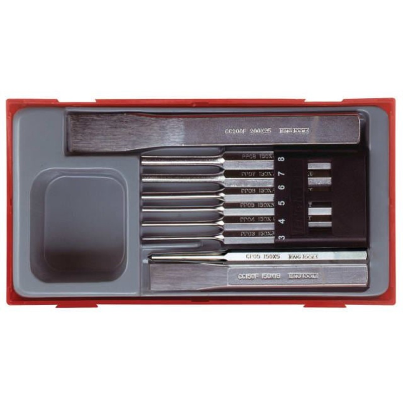 Teng TTPC09 Flat Cold Chisel & Punch Set