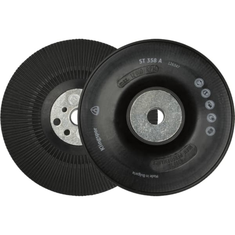 Klingspor ST358a 115mm Ribbed Backing Pad use with 36 Grit Disc