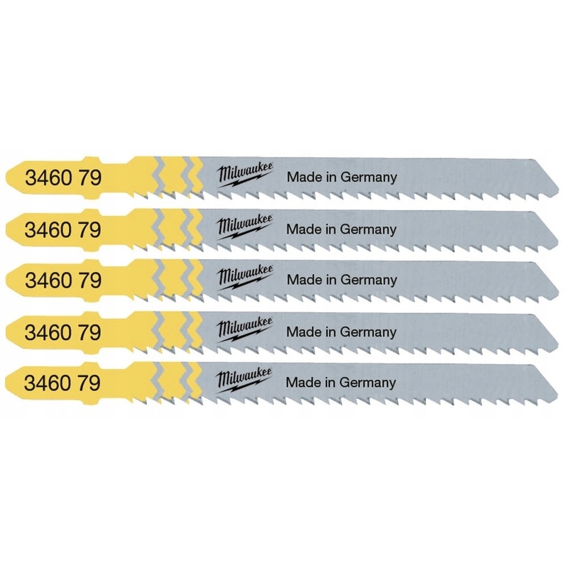 Milwaukee T101BR Jigsaw Blades Wood & Plastics Pack of 5 (4932346079)