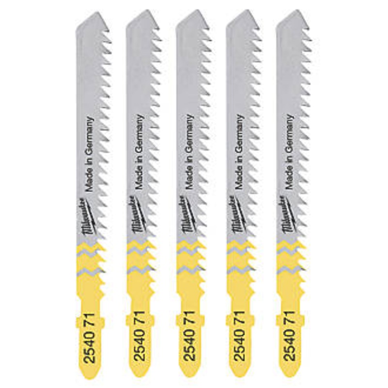 Milwaukee T111C Jigsaw Blades Wood & Plastics Pack of 5 (4932254071)