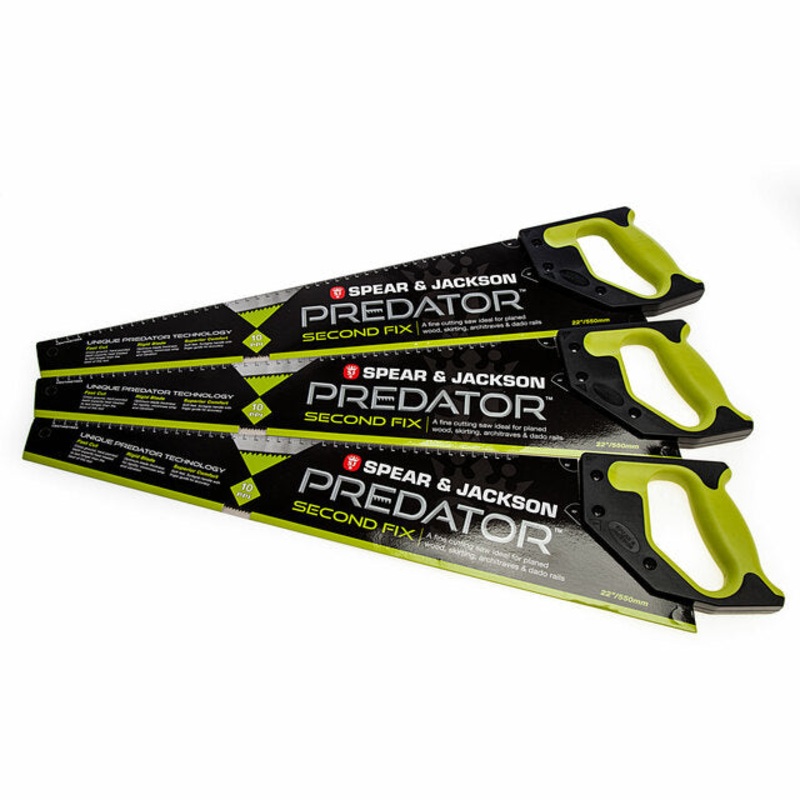 Spear & Jackson B98SF Predator Second Fix Hand Saw Triple Pack 550mm (22)
