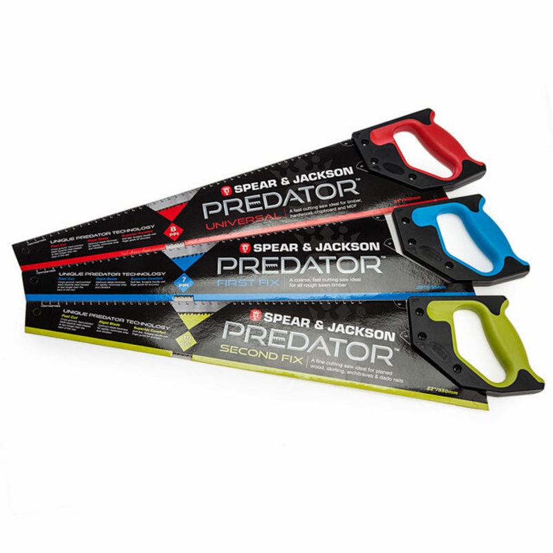 Spear & Jackson Predator First & Second Fix Hand Saw Triple Pack 550mm (22)